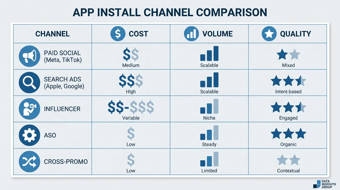 App Install Channels Comparison