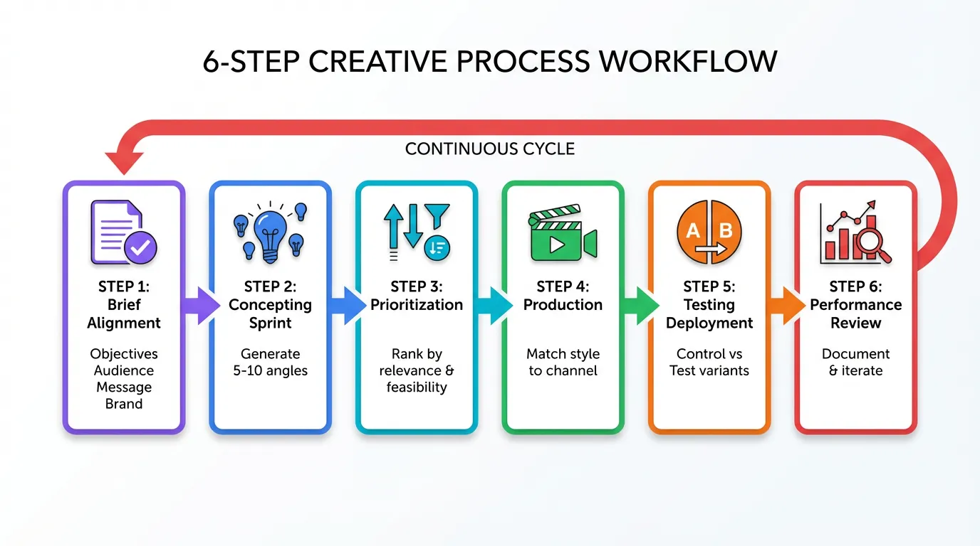 6-Step Creative Process Workflow