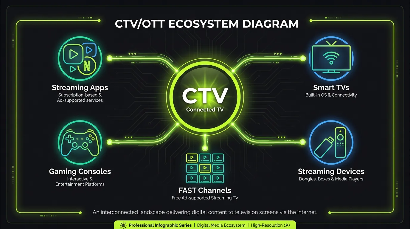 CTV/OTT Ecosystem Diagram