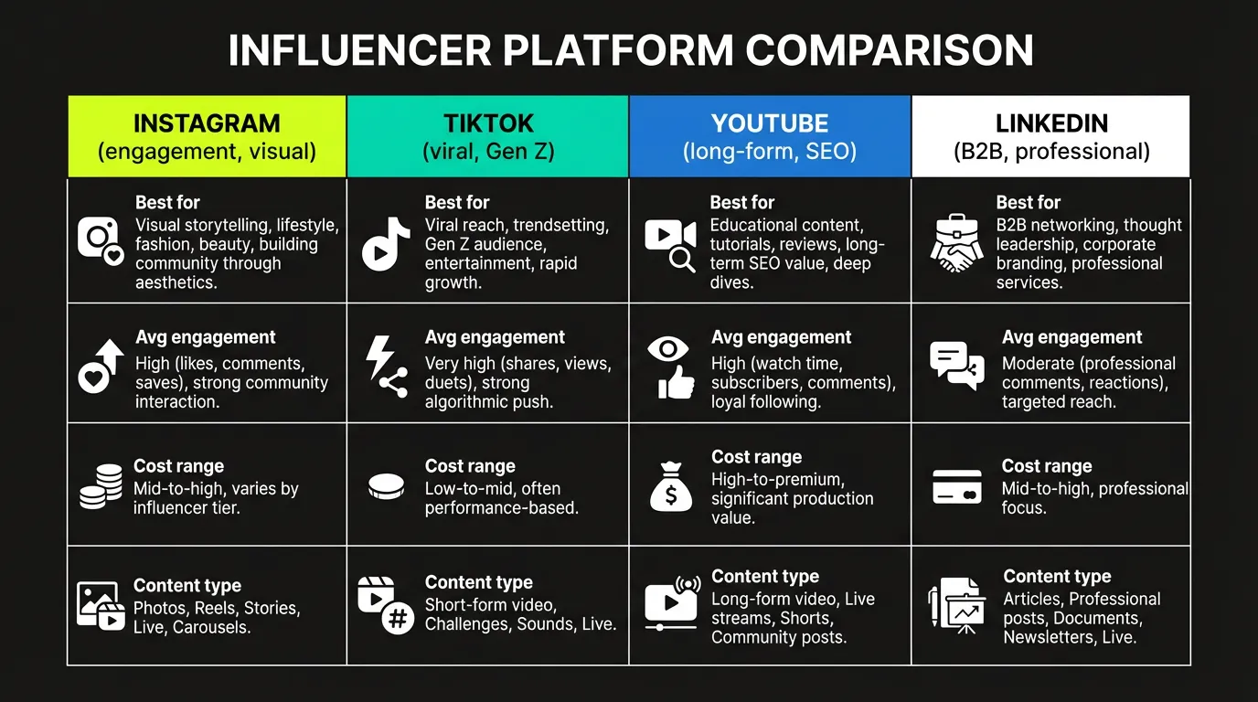 Influencer Platform Comparison