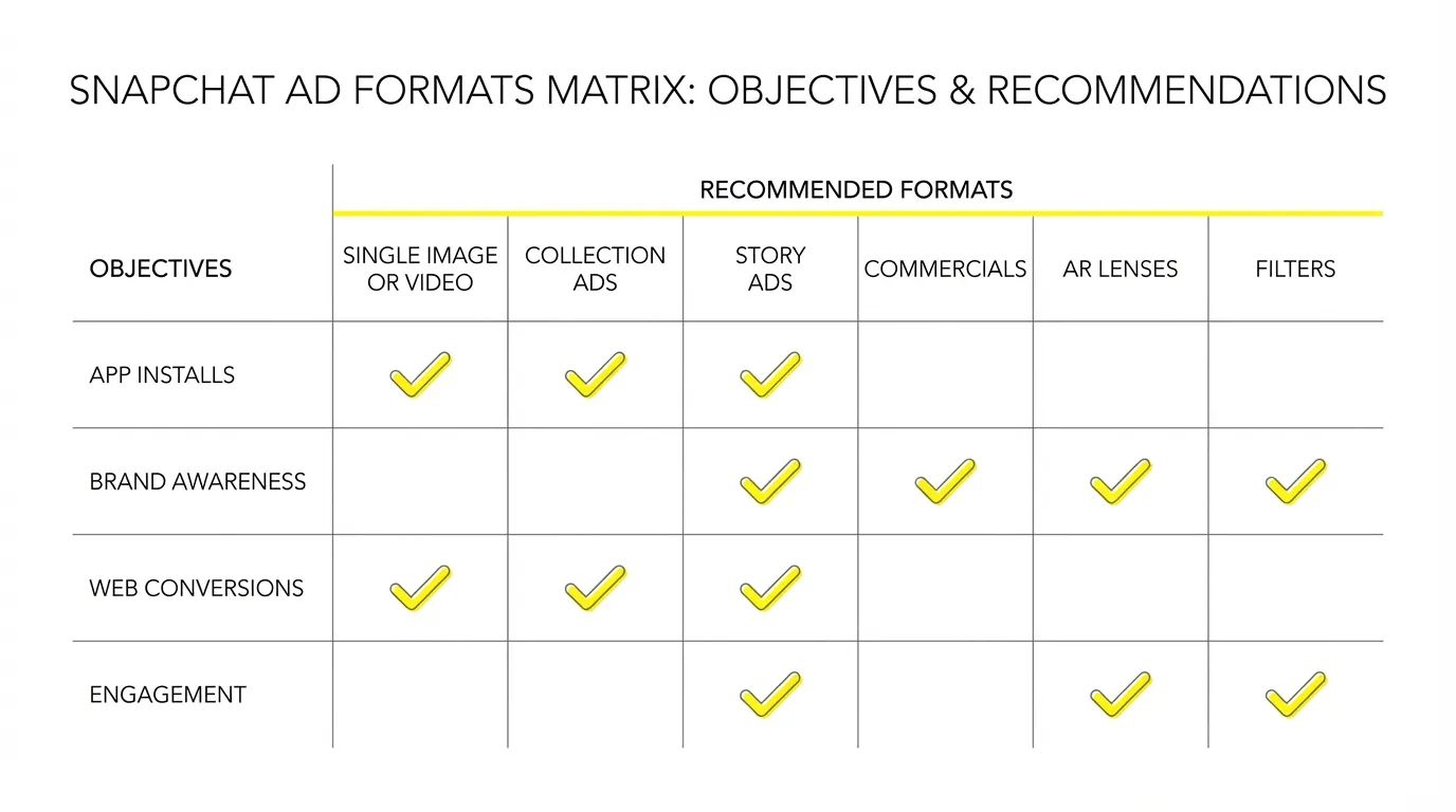 Snapchat Ad Formats by Objective