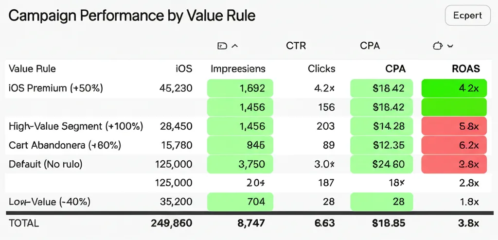 Value Rules Breakdown Report